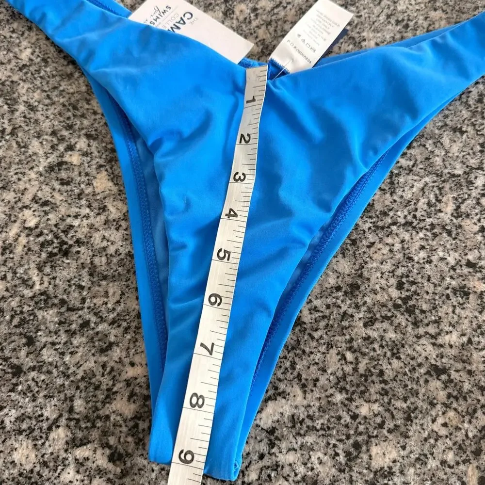Stunning Camille XL Bright Blue V-Cut Bikini Bottom - XL
